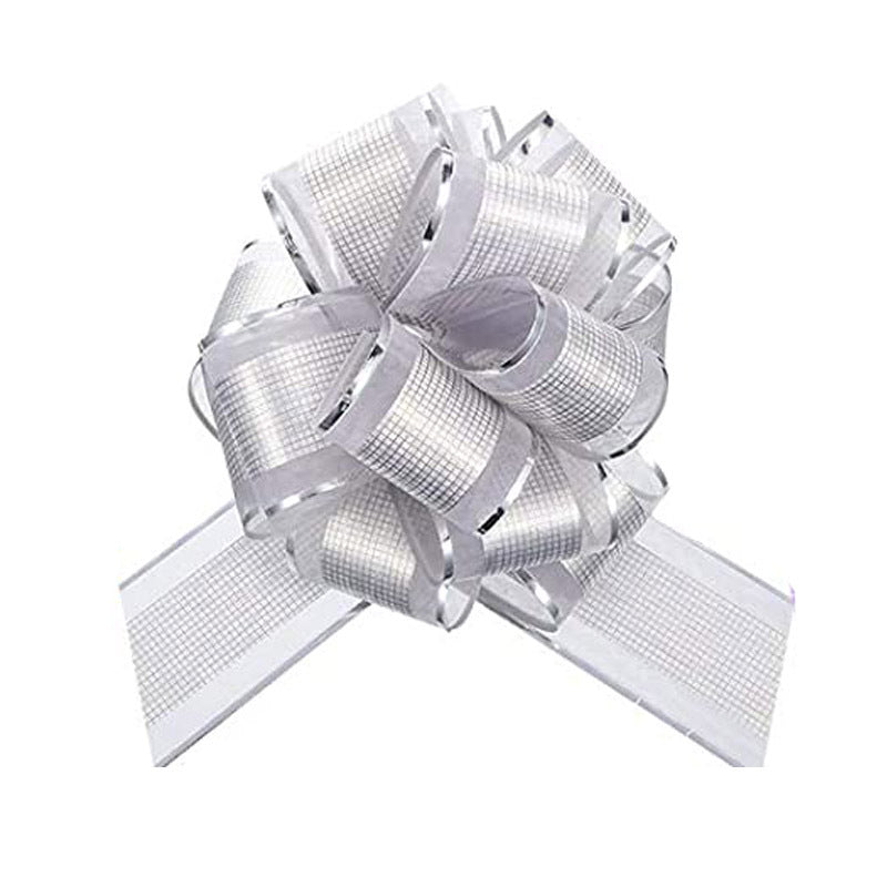 12pcs, Pull Bow Gift Wrapping Pull Bow Ribbon Pull Bows For Christmas Wedding Baskets Valentine's Day Bows Multicolor Ribbon Bow For Gift Wrapping, 6 Inches Diameter