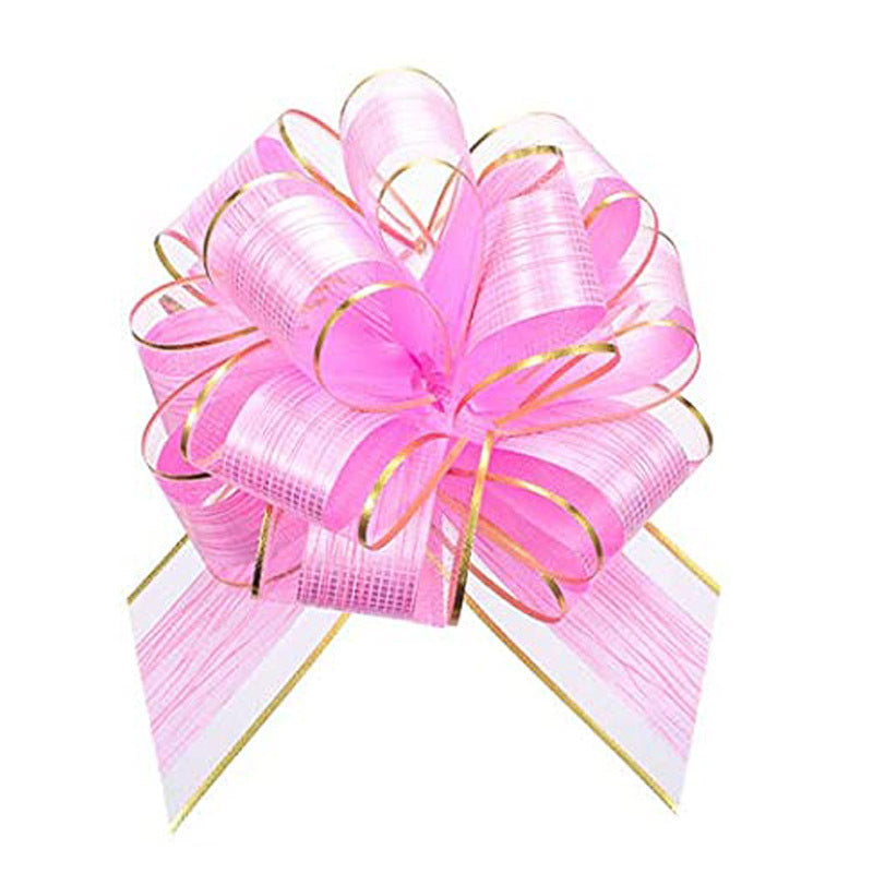 12pcs, Pull Bow Gift Wrapping Pull Bow Ribbon Pull Bows For Christmas Wedding Baskets Valentine's Day Bows Multicolor Ribbon Bow For Gift Wrapping, 6 Inches Diameter