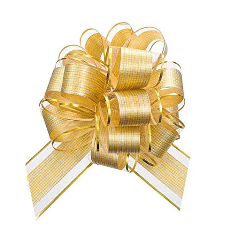 12pcs, Pull Bow Gift Wrapping Pull Bow Ribbon Pull Bows For Christmas Wedding Baskets Valentine's Day Bows Multicolor Ribbon Bow For Gift Wrapping, 6 Inches Diameter