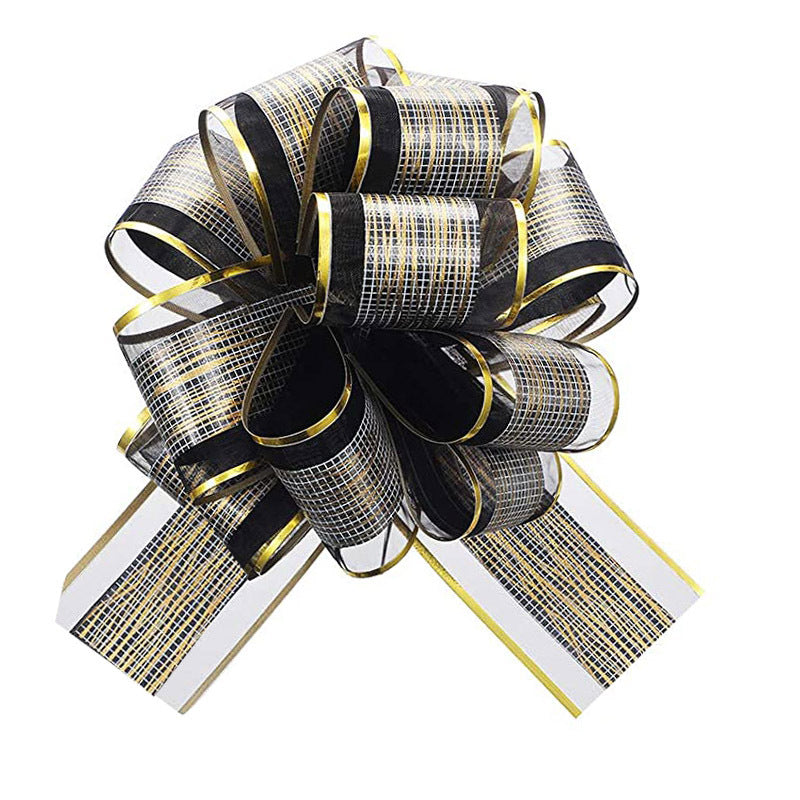 12pcs, Pull Bow Gift Wrapping Pull Bow Ribbon Pull Bows For Christmas Wedding Baskets Valentine's Day Bows Multicolor Ribbon Bow For Gift Wrapping, 6 Inches Diameter