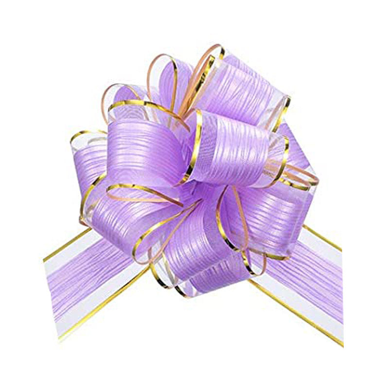 12pcs, Pull Bow Gift Wrapping Pull Bow Ribbon Pull Bows For Christmas Wedding Baskets Valentine's Day Bows Multicolor Ribbon Bow For Gift Wrapping, 6 Inches Diameter