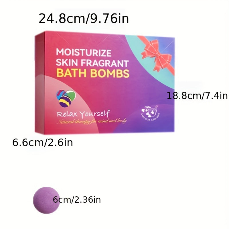 1pcs/12pcs Bath Bombs Gift Set, Handmade Fizzy Bubble Bath Bombs, Birthday Valentines Mothers Day Anniversary Christmas Best Gifts Ideas For Women
