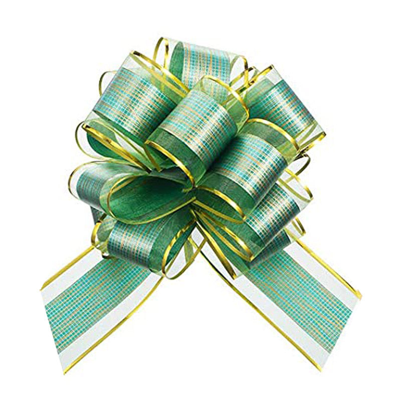 12pcs, Pull Bow Gift Wrapping Pull Bow Ribbon Pull Bows For Christmas Wedding Baskets Valentine's Day Bows Multicolor Ribbon Bow For Gift Wrapping, 6 Inches Diameter