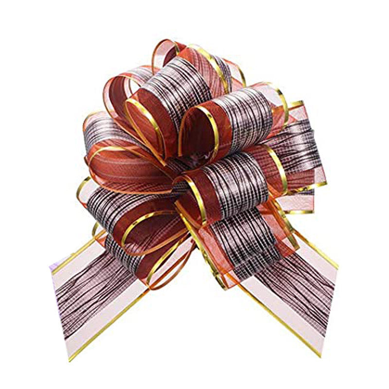 12pcs, Pull Bow Gift Wrapping Pull Bow Ribbon Pull Bows For Christmas Wedding Baskets Valentine's Day Bows Multicolor Ribbon Bow For Gift Wrapping, 6 Inches Diameter